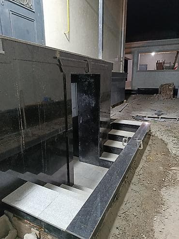 мрамор: Облицовка фасада и крыльца натуральным камнем (гранит) Описание: - — 5