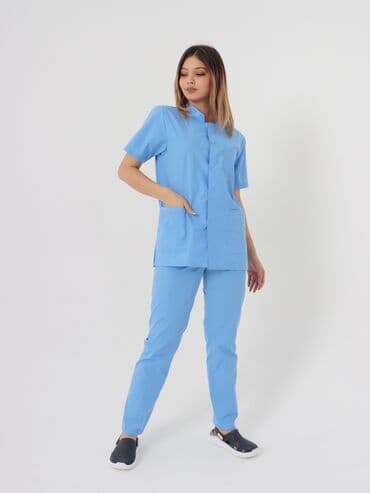 Инвалидные коляски: Медицинский костюм "Лондон" -Стойка воротник -На кнопках -Высокое — 3