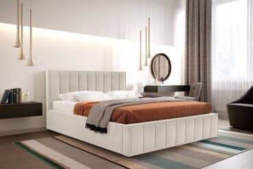 книжный шкаф для детской комнаты: Двуспальная кровать, Новый, С мягким изголовьем, длина - 200 см — 20