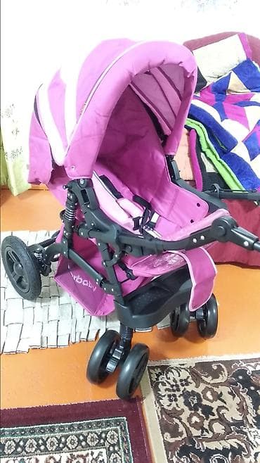 foo foo: Коляска, Другой бренд, цвет - Розовый, Б/у, Самовывоз — 2