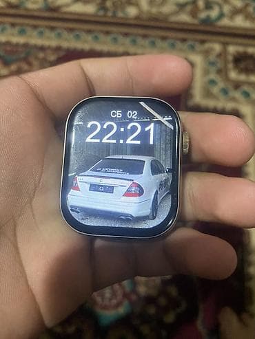 apple watch 3 цена в бишкеке: Смарт-часы HK9 PRO - Экран: полноцветный сенсорный, квадратная форма — 3