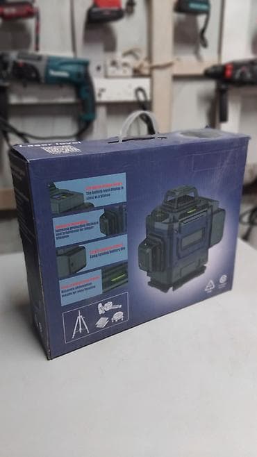 mini projector: Лазерный уровень (нивелир) с зелёным лучом, полный комплект в кейсе — 6