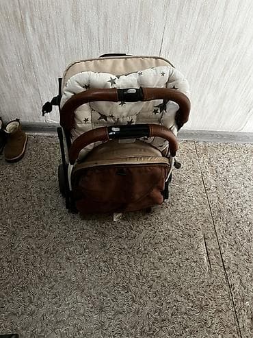 bene baby коляска: Коляска, цвет - Коричневый, Б/у — 3