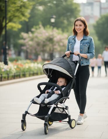 Коляска, цвет - Черный