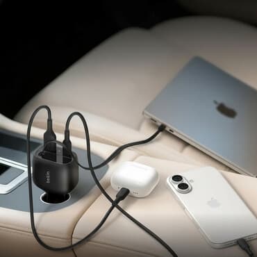Аудиотехника: Автомобильное зарядное устройство Belkin 75W - Максимальная мощность — 1