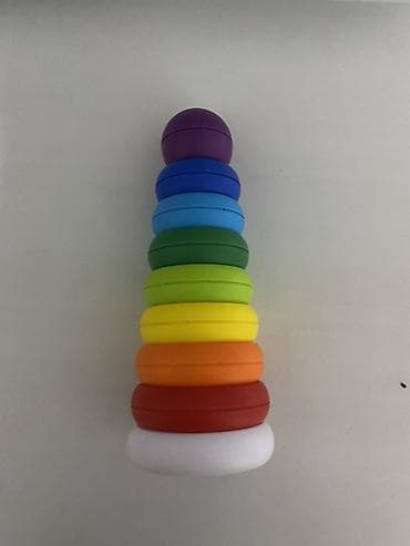 magic five: Пирамидка для малышей с яркими кольцами очень качественная - — 1