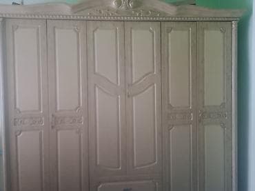 стеклянный шкаф для посуды: Шифоньер, шкаф для одежды, Прямой, МДФ — 1