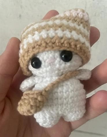 Брелоки: Брелок, Текстиль, Новый, Унисекс, цвет - Белый — 3