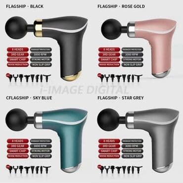 приборы для массажа: Массажер Перкуссионный пистолет, Все тело, Для живота, Для ног — 7