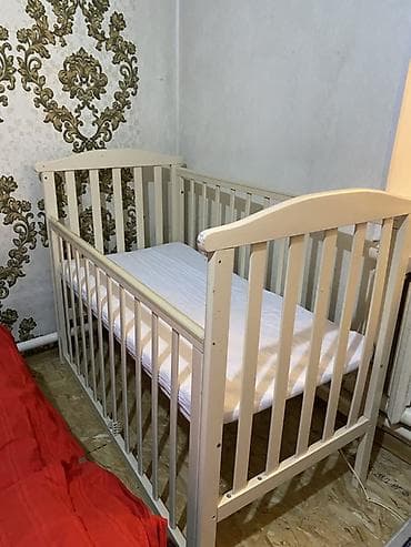 Балдар дүйнөсү: Балдар үчүн кошумча коюлган керебет, Колдонулган, Дөңгөлөксүз, түсү - Саргыч боз — 3
