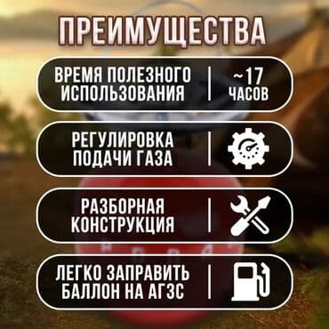туристические газовые плиты: Мечта, Газовая, Новый, Механическое, Полная оплата — 4