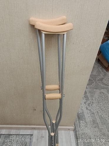 Инвалидные коляски: Подмышечные костыли, пара - Материал: легкий алюминий с усиленными — 5