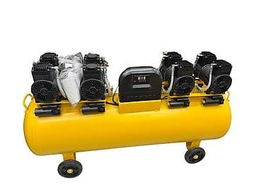 Безмасляный тихий воздушный компрессор на колесах с горизонтальным