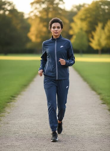 Мужской спортивный костюм Nike, цвет темно‑синий с белым кантом. -