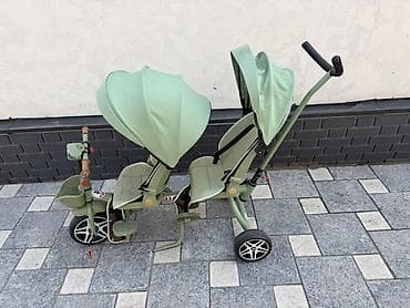 rainbow high: Детский трехколесный велосипед-коляска для двоих (тандем), цвет — 1