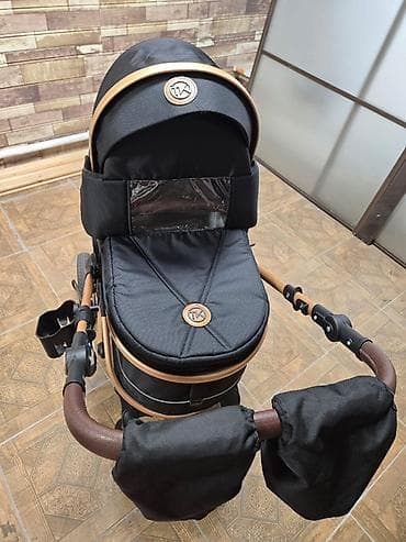 toy boy: Коляска, Другой бренд, цвет - Черный, Б/у — 4