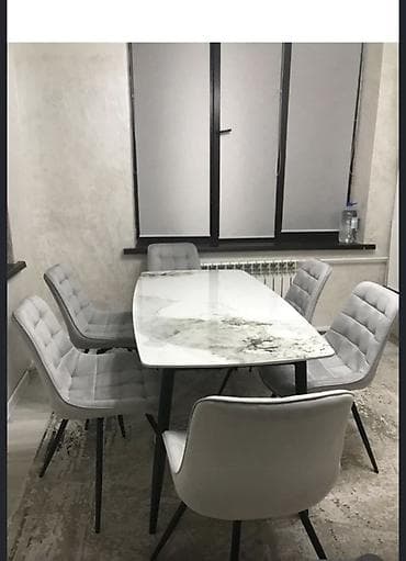 dinner table: Кухонный стол и стул, Платная доставка, цвет - Белый — 3