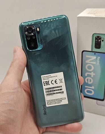 Redmi, Redmi Note 10, Б/у, 64 ГБ, цвет - Зеленый, 2 SIM at lalafo.kg Redmi, Redmi Note 10, Б/у, 64 ГБ, цвет - Зеленый, 2 SIM