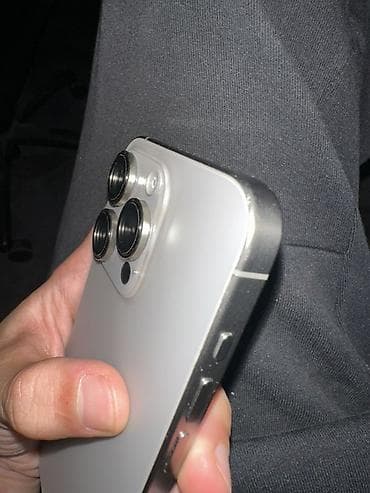 iphone 1e: IPhone 15 Pro, Б/у, 128 ГБ, Natural Titanium, Зарядное устройство, Защитное стекло, Чехол, 89 % — 6
