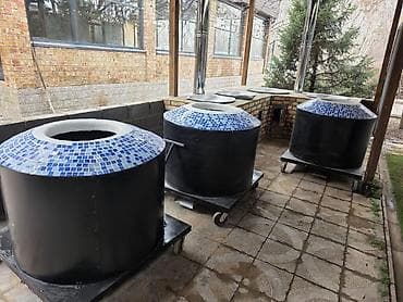 готовый тандыр: Тандыр-печь в металлическом кожухе на колесной платформе - Тип — 3