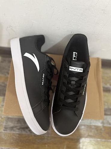 анта anta: Кеды ANTA, черные с белой подошвой и логотипом. - Лаконичный дизайн — 2