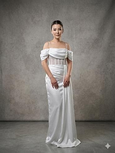 белый платя: Белое вечернее платье в актуальном стиле 44 размера Надевала всего 1 — 1