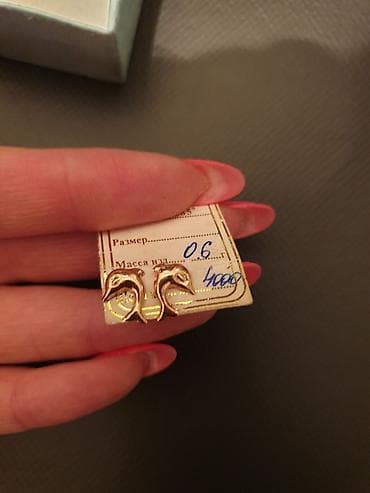 Серьги: Серьги, Проба 585, Без вставки, Детские, Новый — 3