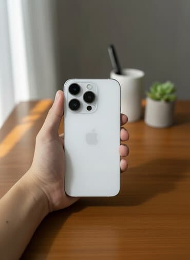 матрица 10 1: IPhone 14 Pro, Б/у, 128 ГБ, Белый, Наушники, Защитное стекло, Чехол, 85 % — 1