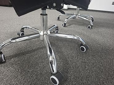 Офис эмереги: Офис креслолор, Дөңгөлөктүү, түсү - Кара, Экокожа — 2