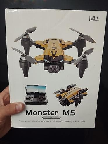 Квадрокоптер Monster M5 Компактный складной дрон с камерой и