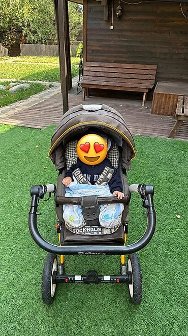 Коляски: Коляска, цвет - Коричневый, Б/у — 3