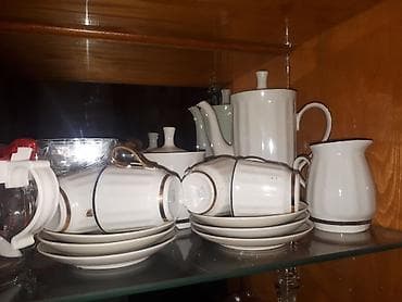 Идиш-аяк: Кофейный сервиз. НОВЫЙ!!! СССР, Подснежник. Фарфор 15 предметов — 4