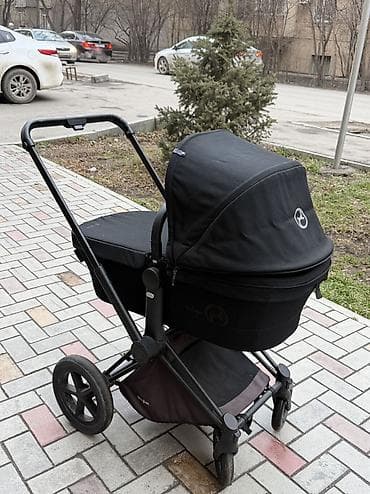 коляска срочно: Коляска, цвет - Черный, Б/у — 5