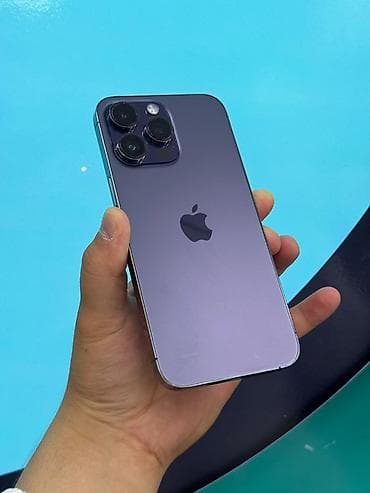 IPhone 14 Pro, Б/у, 256 ГБ, Deep Purple, Кабель, 100 % — 1
