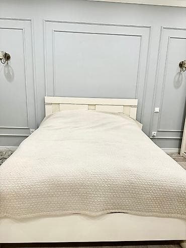 Хозтовары: Спальный гарнитур, Б/у, Двуспальная кровать, Шкаф, Самовывоз, цвет - Белый — 3