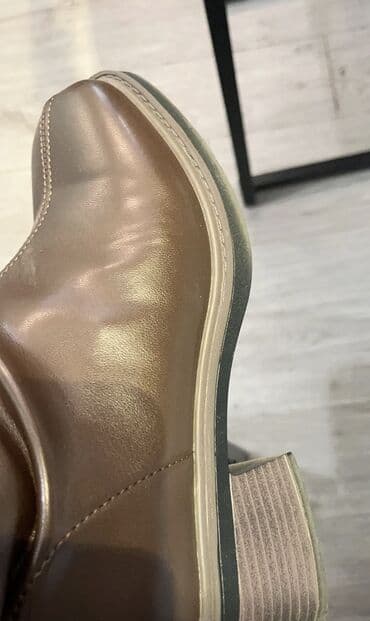 женские зимние сапоги из натуральной кожи и меха: Женские высокие сапоги,коричневые - Материал верха: гладкая кожа — 5