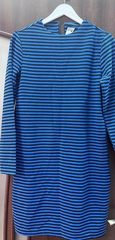 мода: Повседневное платье, Короткая модель, Полиэстер, Прямое — 4