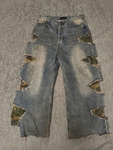 отдам вещи: Мужские джинсы, L, Balenciaga, Б/у, цвет - Голубой — 1