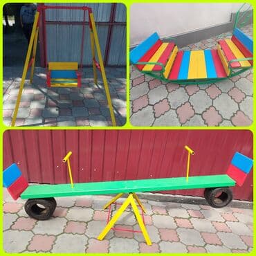 детские домики бишкек: 🍀 Качеля 🍀 Песочница 🍀 Турник 5 в 1 🍀 Качеля 🍀 Паравозик 🍀 Скамейка — 1