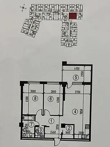дешевые квартиры в бишкеке: 2 комнаты, 83 м², Элитка, 15 этаж, Готовая ПСО (под самоотделку) — 4