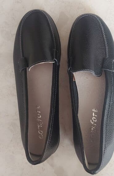 женская модельная обувь больших размеров: Туфли кожаные на плоской подошве,новые,размер 37,новые,мягкие, очень — 1