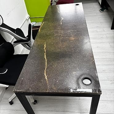 study table: Офисный стол с каменной столешницей Самовывоз с ТЦ Мега комфорта Б/у — 3