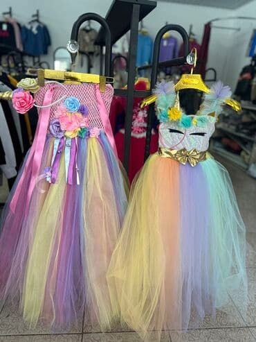 кыргызские национальные платья для девочек: Детское платье, цвет - Красный, Новый — 8