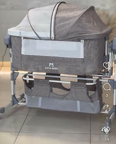 Детская мебель: Детская прикроватная кроватка-колыбель INING BABY - Универсальная — 1