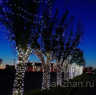 led matrix panel: Гирлянда уличная нить 50 метров 500LED светодиодная 220V, разноцветная — 4