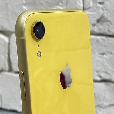 IPhone Xr, Б/у, 128 ГБ, Желтый, Чехол, Коробка, 80 %