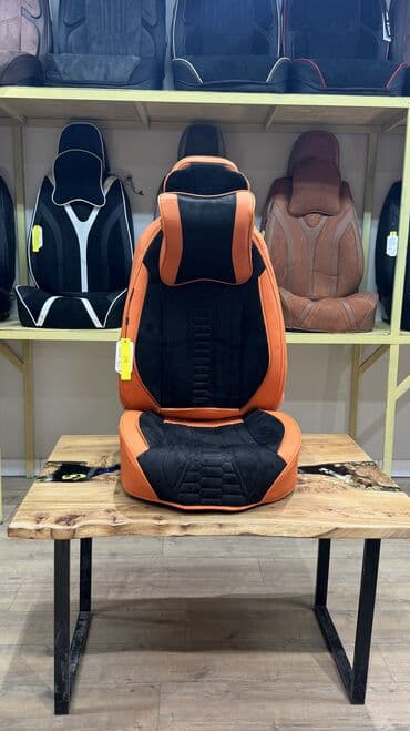 купить чехлы на сиденья авто: Чехлы Алькантара, С подушкой, цвет - Черный, Новый, Платная доставка, Самовывоз, Бесплатная доставка — 2