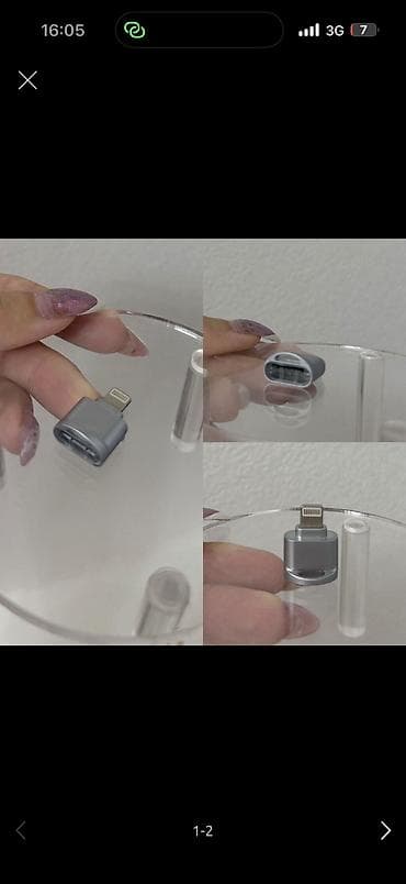 usb: Переходник для переноса фото на флешку для айфон,новый — 1