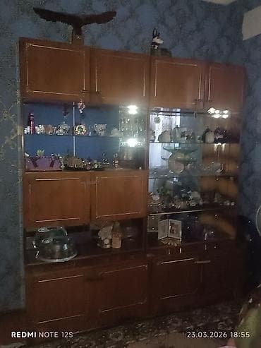 Стенка-шкаф, Тип стенки-шкафа: Модульная, Для зала, Особенности: Для хранения посуды
