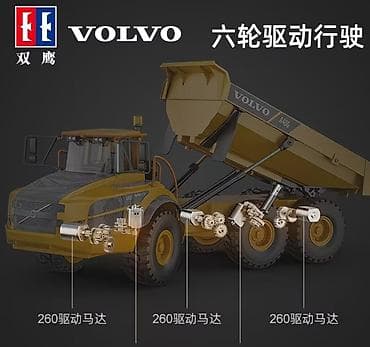 Радиоуправляемая модель самосвала Volvo A40G (6x6) - Полный привод